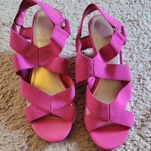 Impo Vibrant Pink Crisscross Sandals